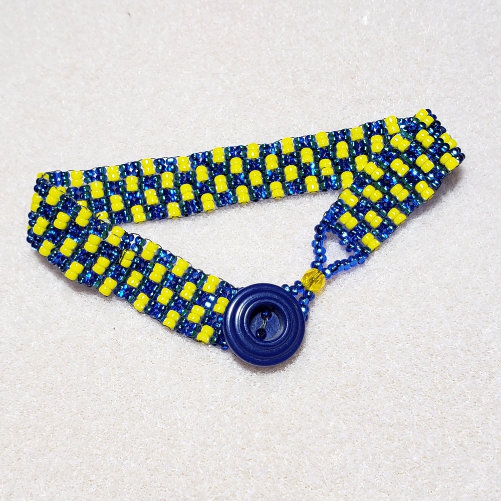 Handmade Bracelet Maize and Blue